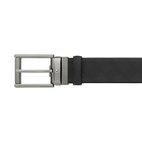 Black 35 mm leather belt