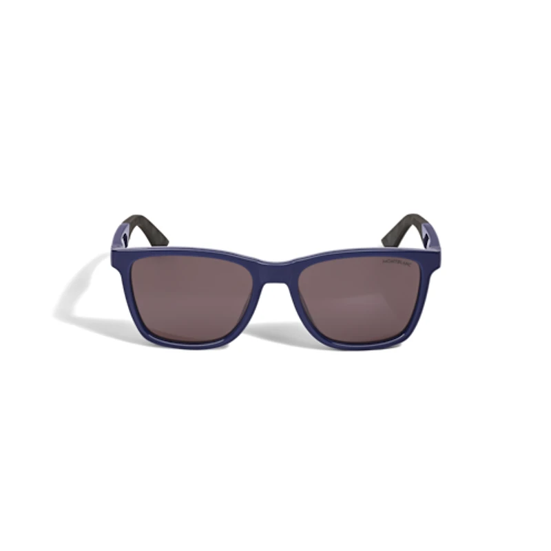 Squared Sunglasses with Injected Blue Frame