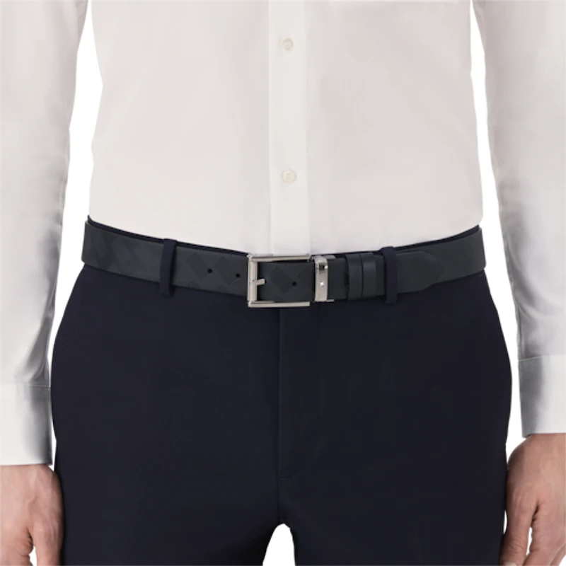 Black 35 mm leather belt