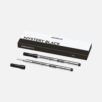 2 Rollerball Refills Fine Mystery Black