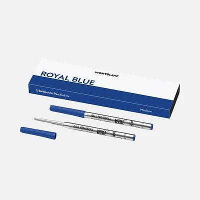 2 Ballpoint Refills, Royal Blue - Medium
