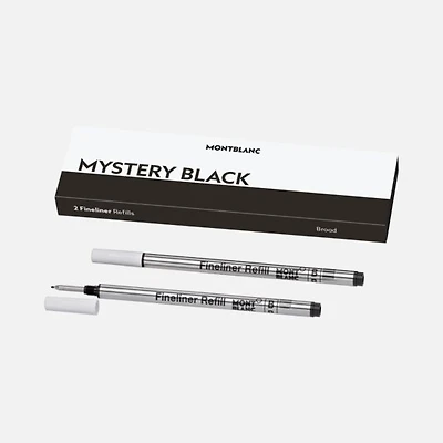 2 Fineliner Refills Broad Mystery Black