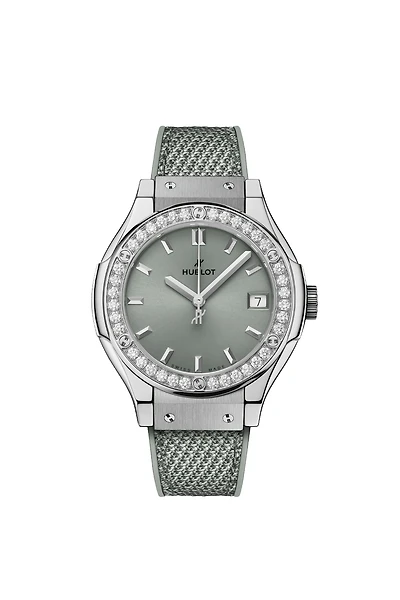 Classic Fusion Titanium Sage Green Diamonds