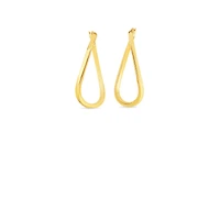 Designer Gold Twist Hoop Earrings
