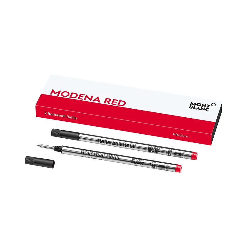 2 Rollerball Refills, Modena Red - Medium