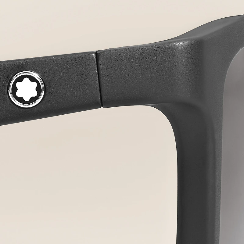 Rectangular Sunglasses with Black Acetate Frame