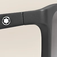 Rectangular Sunglasses with Black Acetate Frame