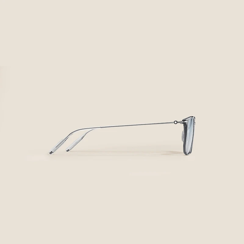 Squared Sunglasses with Injected Grey Frame