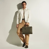 Thin Briefcase in Extreme Leather
