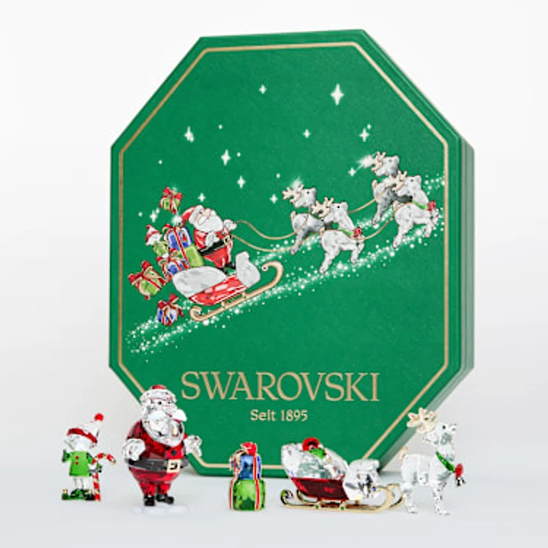 Holiday Cheers Santa Story Set by SWAROVSKI