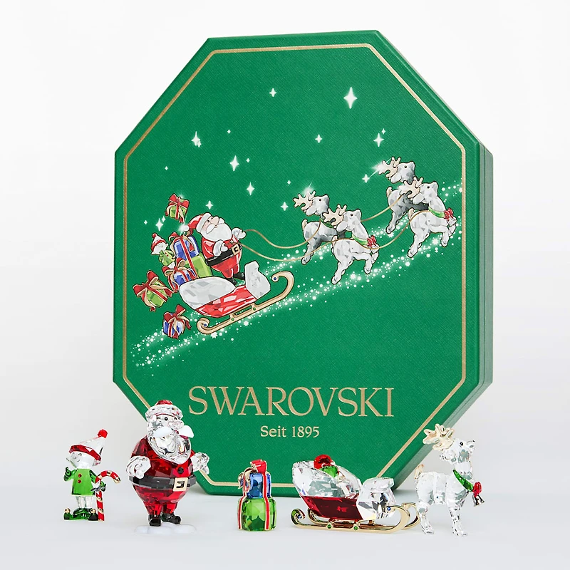 Holiday Cheers Santa Story Set by SWAROVSKI