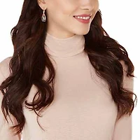 Holding drop earrings, Grey, Rose gold-tone plated by SWAROVSKI