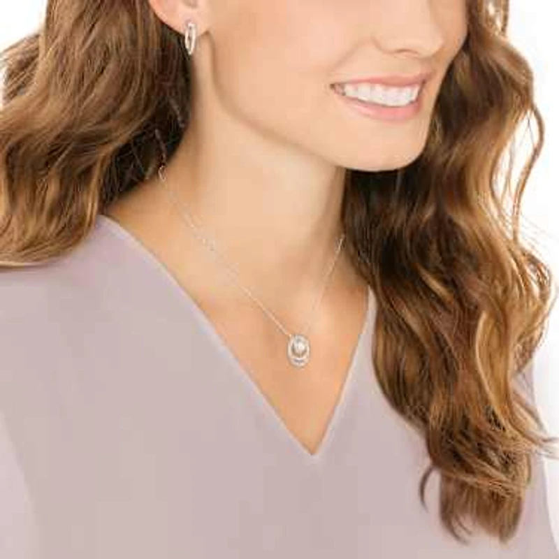 Free set, White, Rhodium plated by SWAROVSKI