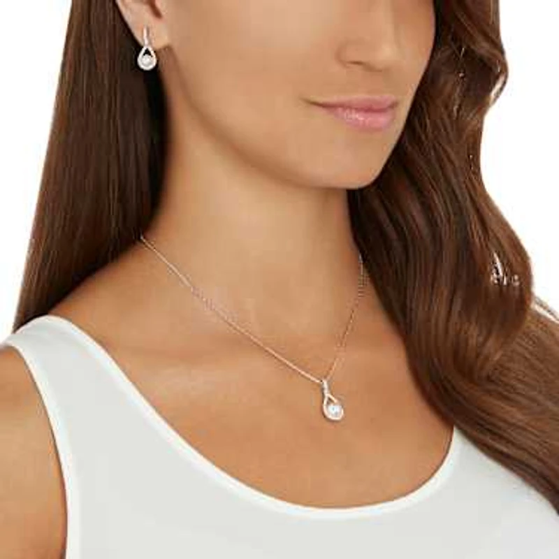 Enlace set, White, Rhodium plated by SWAROVSKI
