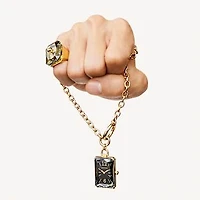 Numina cocktail ring, Octagon cut, Gray, Gold-tone plated by SWAROVSKI