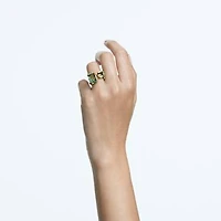 Millenia open ring, Octagon cut, Green, Gold-tone plated by SWAROVSKI