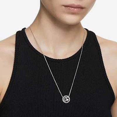 Dextera pendant, Pavé, White