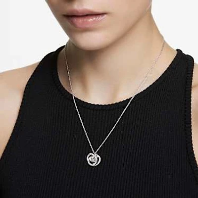 Generation pendant, White, Rhodium plated by SWAROVSKI