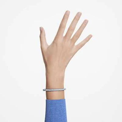 Dextera bangle, Blue, Stainless Steel by SWAROVSKI