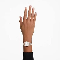 Attract watch, Swiss Made, Full pavé, Crystal bracelet, Rose gold tone, Rose gold-tone finish by SWAROVSKI