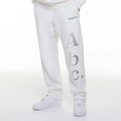ADVISORY BOARD CRYSTALS, Gray Objects Displaced by Refraction sweatpants, White SWAROVSKI