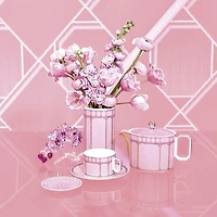 Signum dinner plate, Porcelain, Pink by SWAROVSKI
