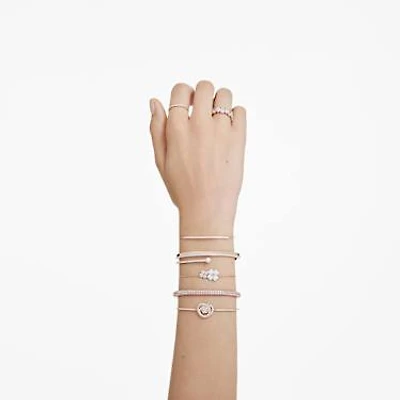 Matrix Vittore ring, Round cut, White, Rose gold-tone plated by SWAROVSKI