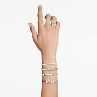 Matrix Tennis bracelet, Mixed cuts, Yellow, Rhodium plated by SWAROVSKI
