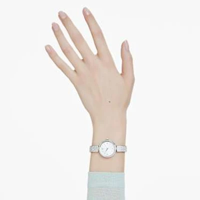 Illumina watch, Swiss Made, Metal bracelet, Silver Tone, Stainless steel by SWAROVSKI