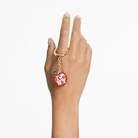 I LOVE NY key ring, Red, Gold-tone plated by SWAROVSKI