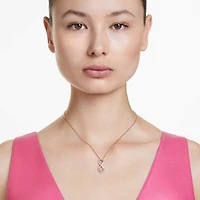 Hyperbola pendant, Infinity, White, Rose gold-tone plated by SWAROVSKI