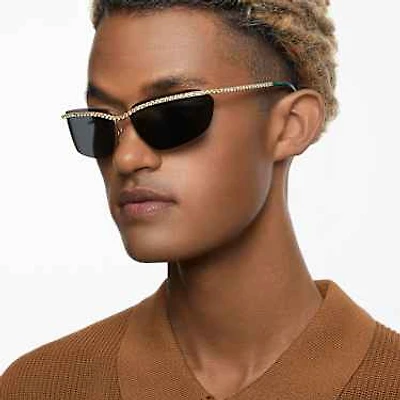 Sunglasses, Rectangular shape, SK7001, Black by SWAROVSKI