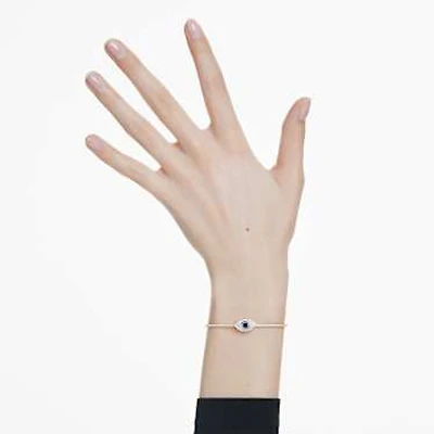 Symbolica bangle, Evil eye, Blue, Gold-tone plated by SWAROVSKI