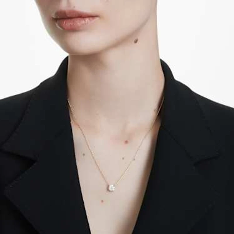 Eternity solitaire pendant, Lab-grown diamonds 1 ct tw, Round shape