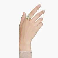 Gema open ring, Mixed cuts, Multicoloured, Gold-tone plated by SWAROVSKI