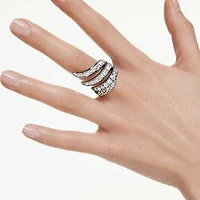 The Vienna Collection ring, Swan, White, Ruthenium plated by SWAROVSKI