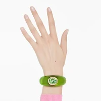 Dulcis cuff, Octagon cut, Green, Gold-tone plated by SWAROVSKI