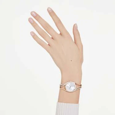 Hyperbola bangle watch, Swiss Made, Rose gold tone, Rose gold-tone finish by SWAROVSKI