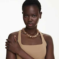 Millenia necklace, Octagon cut, Gold-tone plated by SWAROVSKI