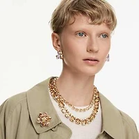 Millenia necklace, Octagon cut, Gold-tone plated by SWAROVSKI