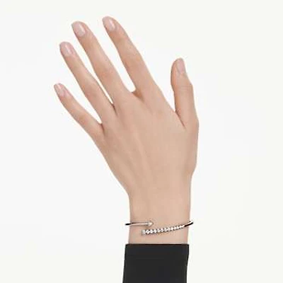 Sublima bangle, White, Ruthenium plated by SWAROVSKI