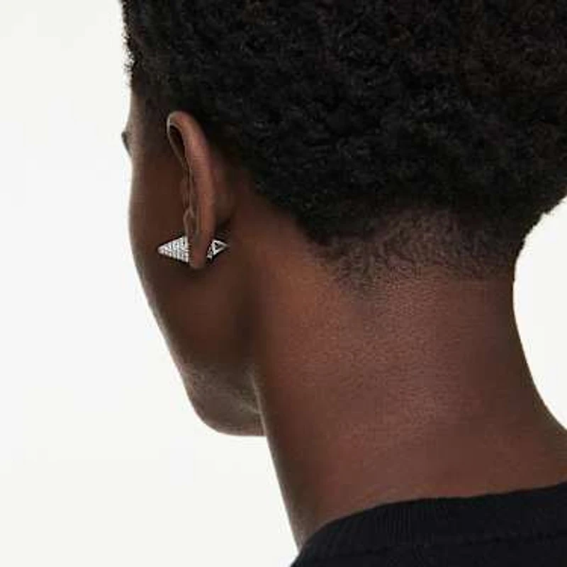 Sublima stud earrings, Spike, White, Ruthenium plated by SWAROVSKI