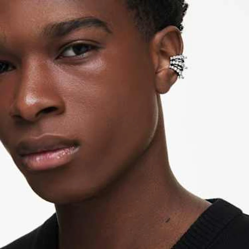Sublima ear cuffs, White, Ruthenium plated by SWAROVSKI