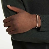 Dextera bangle, Octagon shape, Round cut, White, Gold-tone plated by SWAROVSKI