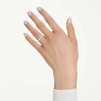 Eternity band ring, Lab-grown diamonds 0.4 ct tw, Round shape, Sterling silver by SWAROVSKI