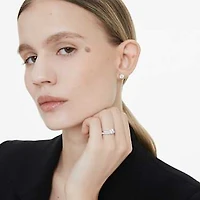 Eternity band ring, Lab-grown diamonds 0.4 ct tw, Round shape, Sterling silver by SWAROVSKI