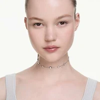 Una Angelic pendant, Round cut, Double sided motifs, White, Rhodium plated by SWAROVSKI