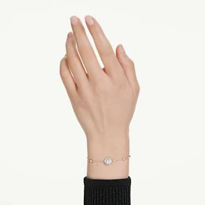 Una Angelic bracelet, Round cut, White, Rhodium plated by SWAROVSKI