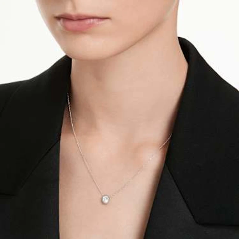 Octagon pendant, Lab-grown diamonds 0.5 ct tw, Octagon shape, 14K white gold by SWAROVSKI
