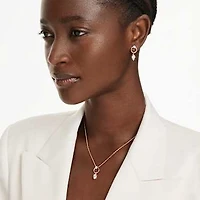 Mesmera set, Pear cut, Round cut, White, Rose gold-tone plated by SWAROVSKI